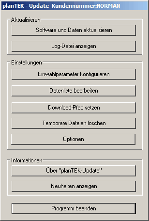 planTEK Software Update