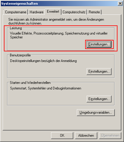 SystemSteuerungSystemSystemeigenschaften