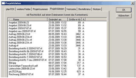 Projektdaten Projektdaten