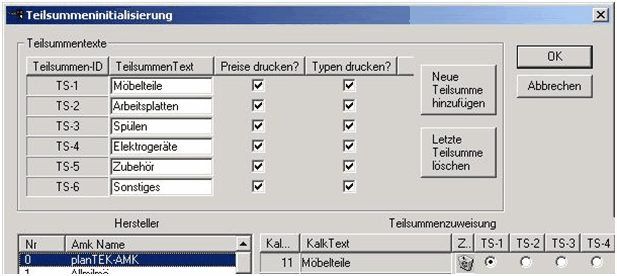 Teilsummenspezifikation Teilsummenspezifikation