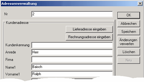 Adressenverwaltung