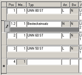 Sub-Position einfügen