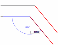 Rechte Seite des Winkelmaßes geklickt