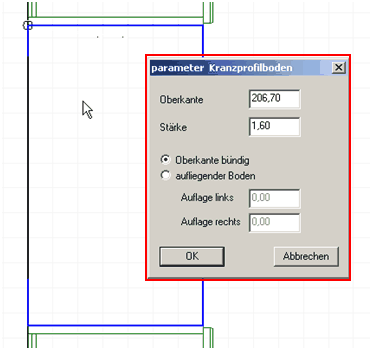 Parameter Kranzprofilboden Parameter Kranzprofilboden